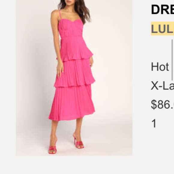 Lulu's Vibrant Pink Pleated Dress - Picture 6 of 6